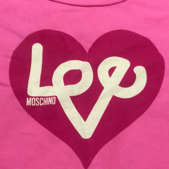 🌸NEW🌸 Moschino/Love Moschino Rare Vintage Love Heart Logo Top - Picture 3 of 10